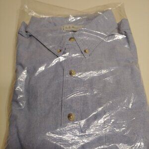 LL Bean Button Down Long Sleeve light Denim Shirt
